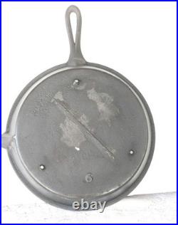 Gate Marked Square Spout 3 Legged Cast Iron Spider Skillet
