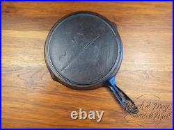 Gatemarked #8 Vintage Restored Cast Iron Skillet Fancy Handle (Unmarked)