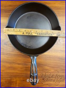 Gatemarked #8 Vintage Restored Cast Iron Skillet Fancy Handle (Unmarked)