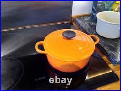Genuine Le Creuset Cast Iron Orange 20cm Round Casserole Dish Pot. Size C