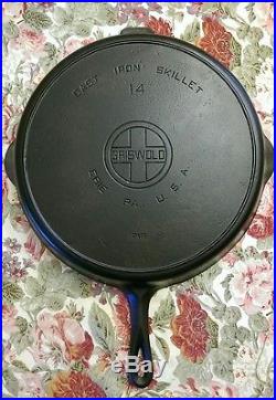 Gorgeous Griswold #14 Skillet Large Block Logo P/N #718 with Finish Marks