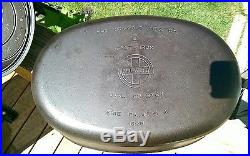 Gorgeous Griswold #9 Oval Roaster Block Logo P/N #649 with Trivet