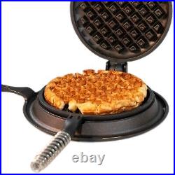 Great Belgian Waffle Iron Pre-Seasoned, Made In USA Vintage Inspired