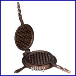 Great Belgian Waffle Iron Pre-Seasoned, Made In USA Vintage Inspired