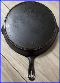 Great Condition Favorite Piqua Ware #10 Cast Iron Skillet Restored Smiley Logo