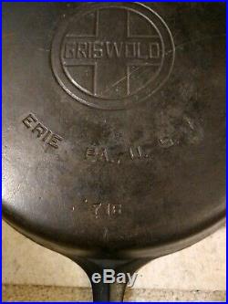 Griswold 10 716 Large Logo Vintage Cast Iron Skillet