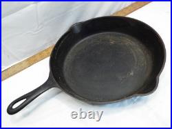 Griswold #10 Cast Iron Fry Skillet 716 B Pan Lg Block Logo Smoke Heat Ring 716B