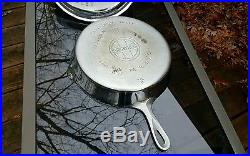 Griswold #10 Chrome Large Logo Skillet + High Dome Lid Cast Iron Erie PA