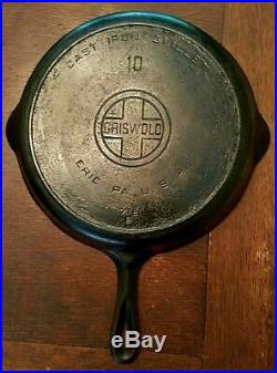 Griswold #10 SKILLET withLID Excellent Vintage Condition MY GRANDMA LOVED IT