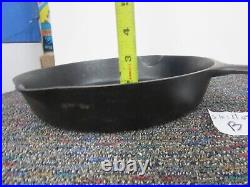 Griswold 10 cast iron skillet pan antique vintage 716 C metal Erie PA no wobble