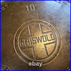 Griswold 11-3/4 Cast Iron Skillet No. 10 716C Erie, PA Seasoned