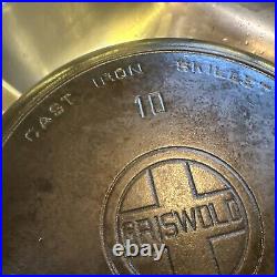 Griswold 11-3/4 Cast Iron Skillet No. 10 716C Erie, PA Seasoned