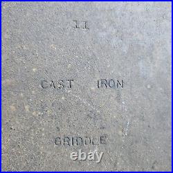 Griswold #11 Cast Iron Commercial Griddle No. 911 Flat Top