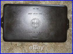 Griswold 1108 cast iron No. 18 grill griddle cookie sheet hard to find nice one