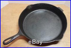 Griswold #12 Cast Iron 719 Skillet LARGE SLANT LOGO Flat Ghost Erie