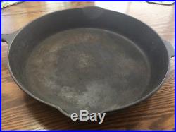 Griswold #12 Cast Iron Skillet 719 D Double Spout and Heat Ring ERIE, PA