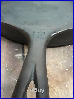 Griswold #12 Cast Iron Skillet Small Logo 719D Erie, PA
