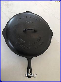 Griswold 12 cast iron skillet With Lid