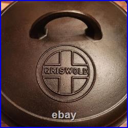 Griswold 1278 Cast Iron Dutch Oven #8, Large Block Logo, Button Logo Lid, c1950s