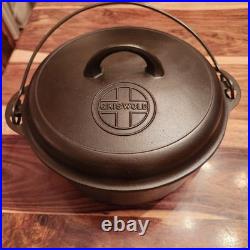 Griswold 1278 Cast Iron Dutch Oven #8, Large Block Logo, Button Logo Lid, c1950s