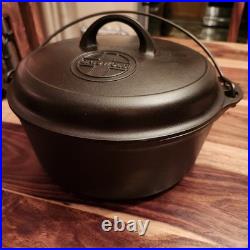 Griswold 1278 Cast Iron Dutch Oven #8, Large Block Logo, Button Logo Lid, c1950s