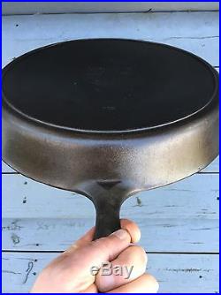 Griswold #14 Cast Iron Skillet Erie PA w Heat Ring PN 718 Block Logo
