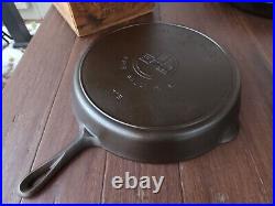 Griswold #14 Cast Iron Skillet With Large Block Logo And Heat Ring Restored