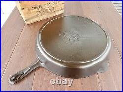 Griswold #14 Cast Iron Skillet With Large Slant Logo And Heat Ring Restored