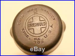 Griswold # 2 Skillet, Pan Number 703, Smooth Bottom, Large Block Logo, EPU
