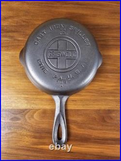 Griswold #3 709A Cast Iron Skillet Large Block Logo Fully Restored
