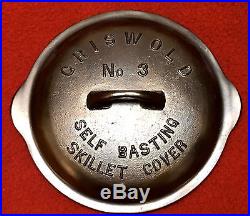 Griswold # 3 Cast Iron Skillet Cover