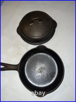 Griswold #3 Cast Iron Skillet With Self Basting Lid