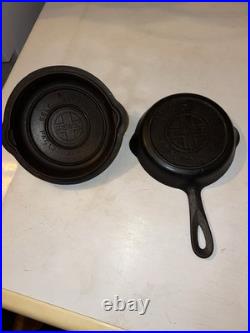Griswold #3 Cast Iron Skillet With Self Basting Lid