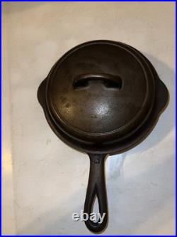 Griswold #3 Cast Iron Skillet With Self Basting Lid