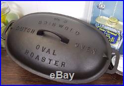 Griswold #3 Fully Marked Cast Iron Oval Roaster with Trivet Erie PA USA VTG Clean