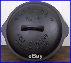 Griswold #3 Fully Marked Low Dome Cast Iron Skillet Lid Cover Erie PA USA VTG