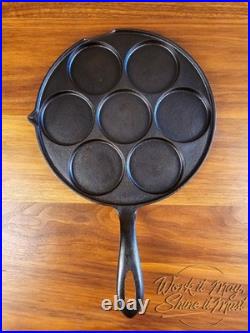 Griswold #34 Vintage Restored Cast Iron Plett Pan Slant Logo 2980X (Chipped)