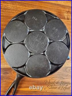 Griswold #34 Vintage Restored Cast Iron Plett Pan Slant Logo 2980X (Chipped)