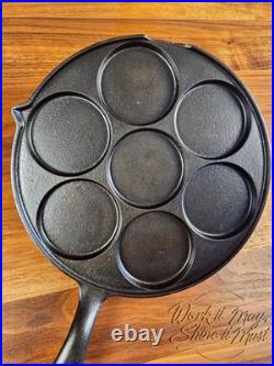 Griswold #34 Vintage Restored Cast Iron Plett Pan Slant Logo 2980X (Chipped)