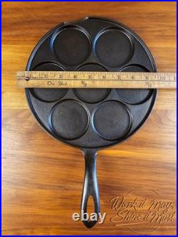 Griswold #34 Vintage Restored Cast Iron Plett Pan Slant Logo 2980X (Chipped)