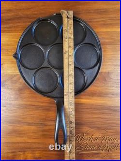Griswold #34 Vintage Restored Cast Iron Plett Pan Slant Logo 2980X (Chipped)