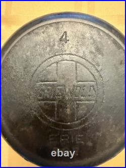 Griswold #4 Cast Iron Skillet Slant Logo 702 Erie Vintage