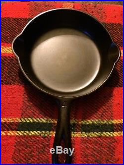 Griswold # 4 Cast Iron Slant Logo Erie Skillet With Heat Ring Free Shipping