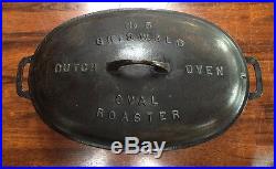 Griswold #5 Dutch Oven Oval Roaster With Fully Marked Lid And Trivet