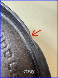 Griswold #6 Cast Iron Round Griddle 606 Large Block Logo Erie HTF Rare USA