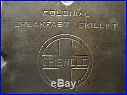 Griswold 666 Colonial Breakfast Skillet Erie Square Griddle Camp Skillet Pan