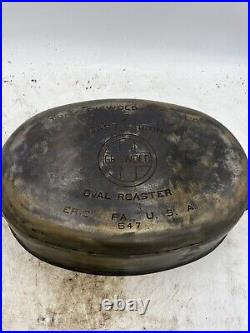 Griswold #7 Cast Iron Large Logo Oval Roaster Rare Vintage 647 Roaster Only