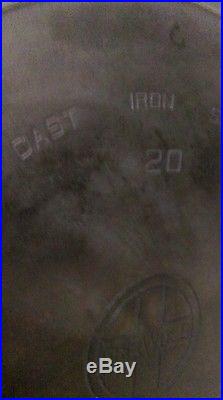 Griswold 728 #20 Skillet 20 HUGE Cast Iron Hotel Pan Heat Ring Erie Vtg Antique