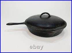 Griswold #8 10-1/2 Cast Iron Skillet 704 with Lid Vintage