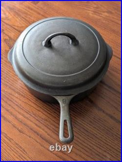 Griswold 8 Cast Iron Dutch Oven, Chicken Fryer 777 Skillet, 1098c Lid